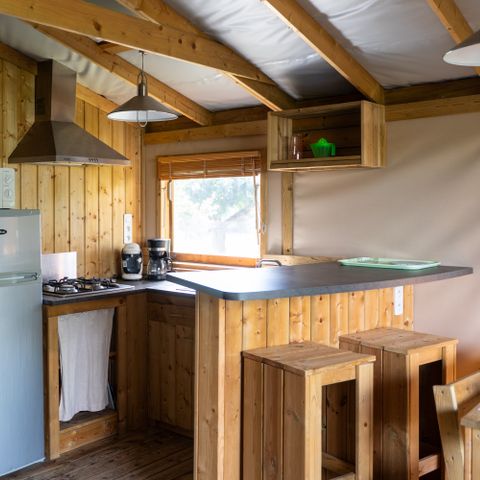 Lodge 5 persons - Sweetflower Lodge Premium 32m² - 2 bedrooms + covered terrace +TV 4/5 pers