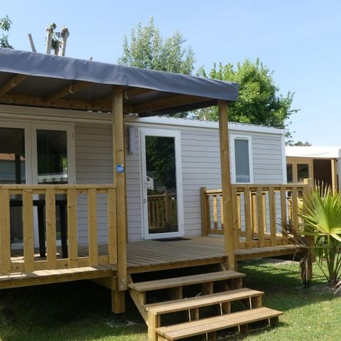 Mobilheim 5 personen - Mobilheim Premium 29m² - 2 Schlafzimmer + halbüberdachte Terrasse + Geschirrspüler + TV 2/5 pers.