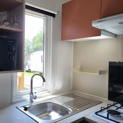 MOBILHOME 6 personas - Mobil-home Premium 29m² - 3 habitaciones - terraza semi-cubierta + lavavajillas - TV 6 pers