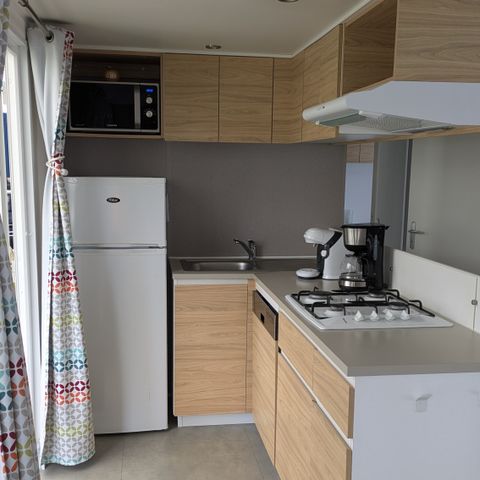 Mobile home 6 persons - Premium 42m² - 3 bedrooms - Covered terrace - Dishwasher - 2 bathrooms