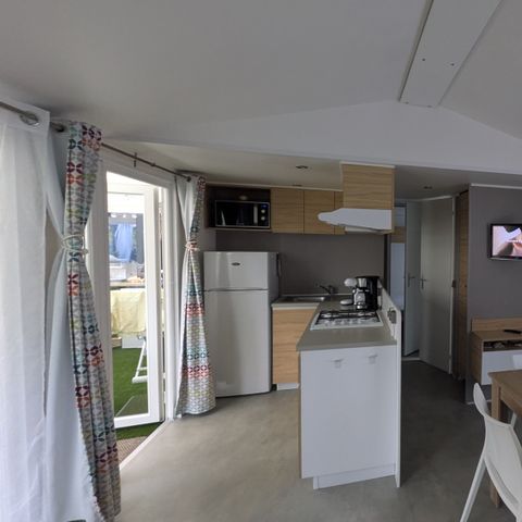Mobilhome 6 personnes - Premium 42m² - 3 chambres - Terrasse couverte - Lave vaisselle - 2 salles de bain