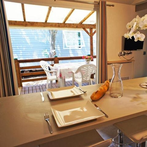 MOBILE HOME 6 people - Mobil-Home LAVANDE Confort 29m² (2 bedrooms) - covered terrace 16m² - TV + Air conditioning 4/6 pers