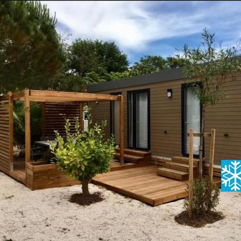 MOBILE HOME 4 people - Mobile-home ORANGER Premium 33m2 (2 bedrooms) covered terrace 19m2- 2 bathrooms + LV + TV + Air conditioning 1/5 pers