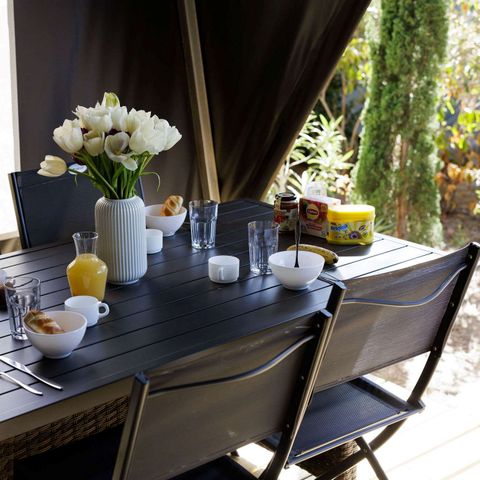 Safaritent 4 personen - Ecrin Cocoon Insolite 16m² (zonder sanitair) 2 slaapkamers + Overdekt terras 14 m² + TV + Keukenhoek 4 personen