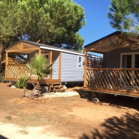 MOBILHOME 4 personas - Mobil-home HIBISCUS Premium 32m² (2 habitaciones) - terraza cubierta 8 m² - TV - LV - Aire acondicionado 4 pers