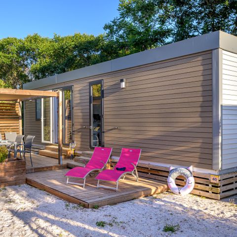 MOBILE HOME 6 people - Mobile-home LAURIER ROSE Premium (3 bedrooms) 33m2 - covered terrace 19m2+ LV + TV + Air-conditioning 1/7 pers