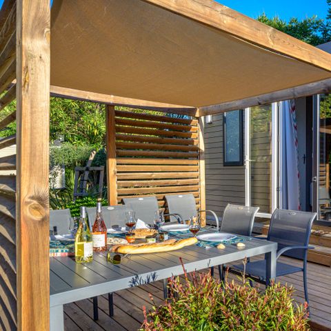 MOBILE HOME 6 people - Mobile-home LAURIER ROSE Premium (3 bedrooms) 33m2 - covered terrace 19m2+ LV + TV + Air-conditioning 1/7 pers