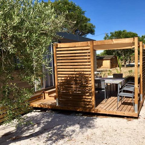MOBILE HOME 6 people - Mobile-home LAURIER ROSE Premium (3 bedrooms) 33m2 - covered terrace 19m2+ LV + TV + Air-conditioning 1/7 pers