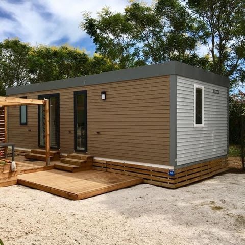 MOBILHOME 6 personas - Mobil-home LAURIER ROSE Premium (3 habitaciones) 33m2 - terraza cubierta 19m2+ BT + TV + Climatización 1/7 pers