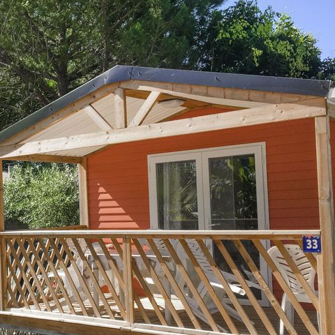 MOBILE HOME 4 people - Mobile-home PIN PARASOL Standard 30m² (2 bedrooms) - covered terrace 8 m²- TV-NON AIR CONDITIONED 4 pers