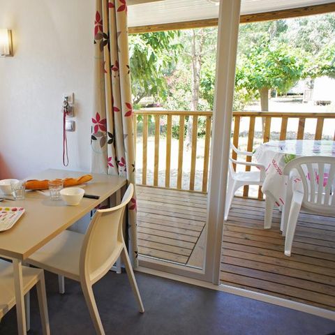 MOBILHOME 4 personas - Mobile-home PIN PARASOL Standard 30m² (2 habitaciones) - terraza cubierta 8 m²- TV- SIN AIRE ACONDICIONADO 4 pers