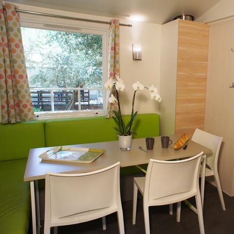 MOBILHOME 6 personas - Mobil-home CYPRES Confort 29m² (3 habitaciones) - terraza cubierta 16 m² - TV + Aire acondicionado 6 pers