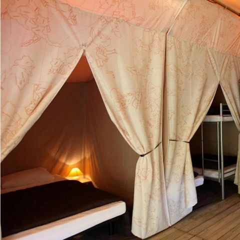 Tent van canvas en hout 5 personen - LODGE