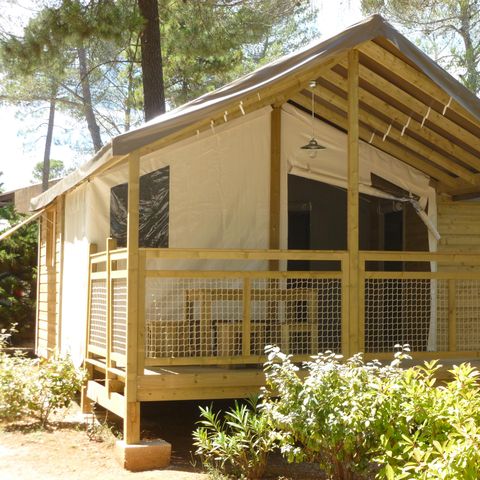 Tent van canvas en hout 5 personen - LODGE