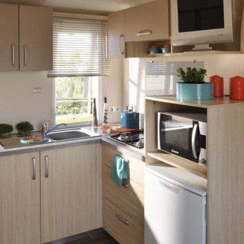 MOBILE HOME 5 people - LOFT with covered terrace and air conditioning (max. 4 adults) - 2 bedrooms.