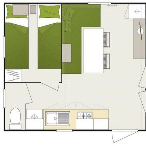Mobilhome 6 personnes - Confort+ 3 Pièces 4/6 Personnes