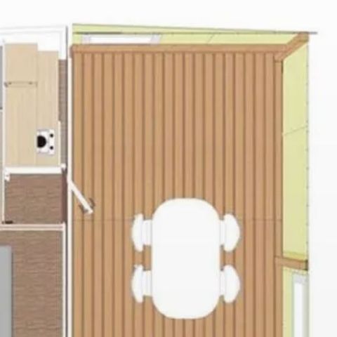 BUNGALOW 4 personas - TITHOME, sin instalaciones sanitarias