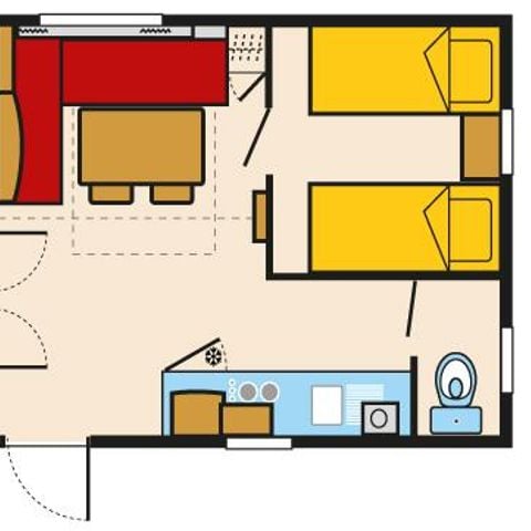 MOBILHOME 4 personas - Confort Ohara 24 m² +terraza