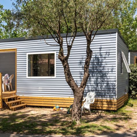 Mobilheim 6 Personen - Comfort XL | 2 Zi. | 4/6 Pers. | Einfache Terrasse | Klima.