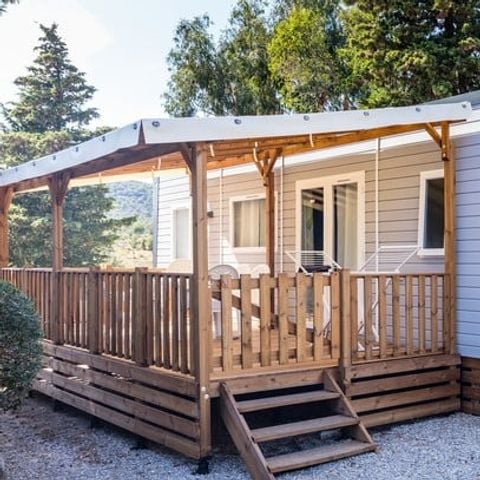 MOBILHOME 6 personnes - Comfort XL | 3 Ch. | 6 Pers. | Terrasse surélevée | Clim. | TV