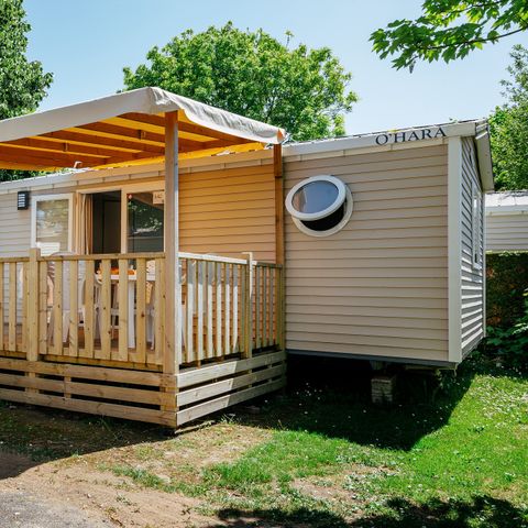 MOBILE HOME 6 people - | Comfort XL | 2 Bedrooms | 4/6 Pers. | Raised terrace | Air conditioning | TV
