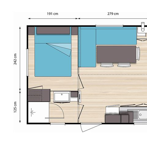 MOBILHOME 8 personnes - O'HARA 3 chambres