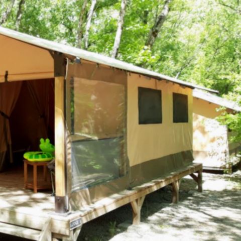 Tent van canvas en hout 5 personen - Victoria Lodge