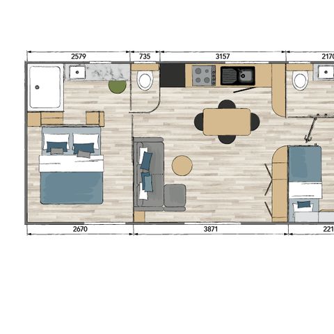 BUNGALOW 4 personnes - TULUM, LUXE - 2 Chambres - SAMEDI