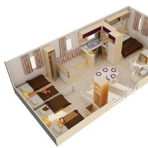 Mobilhome 6 personnes - MEXICO - 3 chambres - SAMEDI