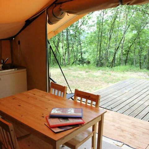 Tent van canvas en hout 5 personen - LODGE CONFORT