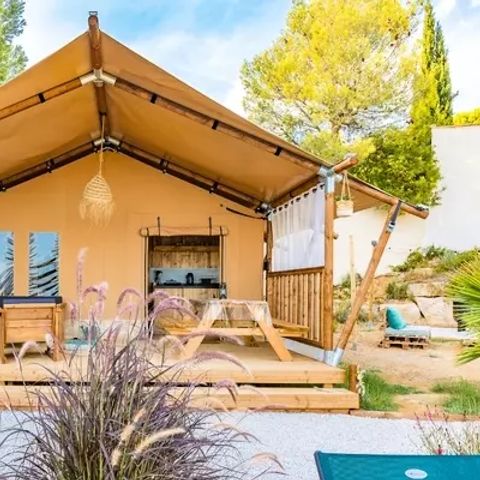 Canvas and wooden tent 4 persons - Woody Lodge 3 Rooms 4 People