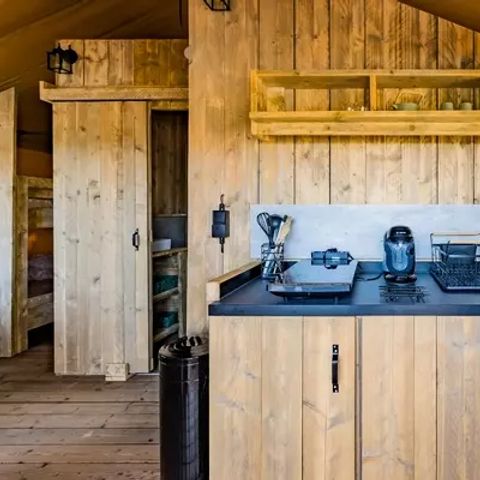 TIENDA DE LONA Y MADERA 4 personas - Woody Lodge 3 Habitaciones 4 Personas