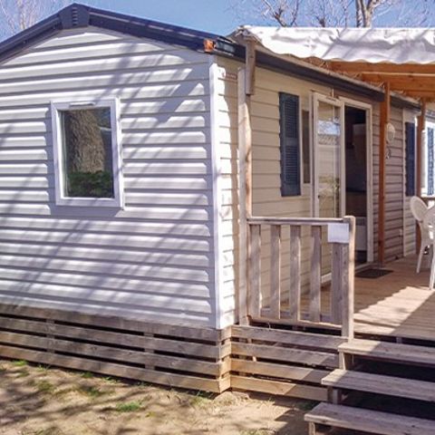 Stacaravan 4 personen - Stacaravan | Comfort | 2 Slaapkamers | 4 Pers. | Verhoogd terras