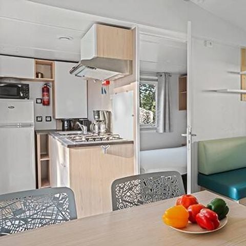 MOBILHOME 6 personas - Confort | 2 Dormitorios | 4/6 Pers | Terraza elevada | 1 Baño | Aire acondicionado | TV