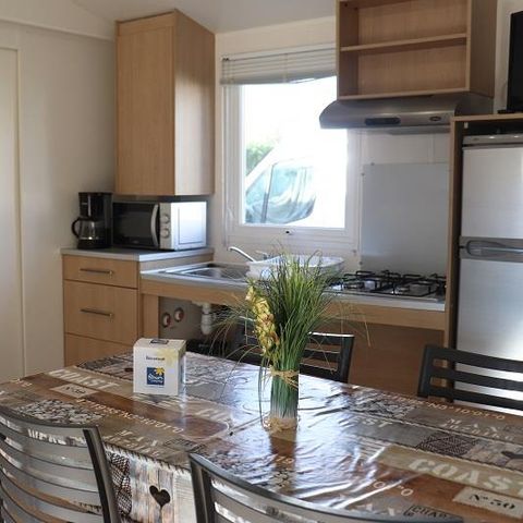 MOBILHOME 4 personas - Mobil home PMR Confort 35m² (2 habitaciones) + aire acondicionado + terraza cubierta + TV 4 pers