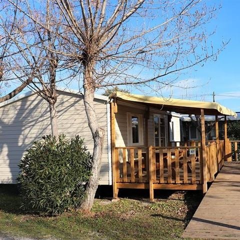 MOBILHOME 4 personas - Mobil home PMR Confort 35m² (2 habitaciones) + aire acondicionado + terraza cubierta + TV 4 pers