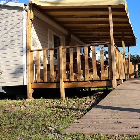 MOBILHOME 4 personas - Mobil home PMR Confort 35m² (2 habitaciones) + aire acondicionado + terraza cubierta + TV 4 pers