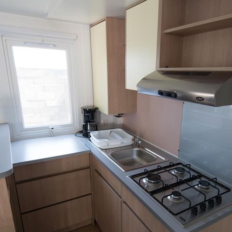 MOBILHOME 6 personas - Mobil-home confort 33m² (3 habitaciones) + climatización + Terraza cubierta + TV 6 personas