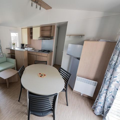 MOBILHOME 6 personas - Mobil-home confort 33m² (3 habitaciones) + climatización + Terraza cubierta + TV 6 personas