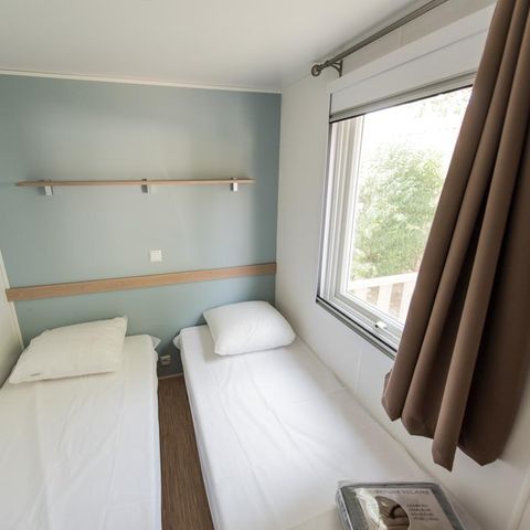 MOBILHOME 6 personas - Mobil-home confort 33m² (3 habitaciones) + climatización + Terraza cubierta + TV 6 personas