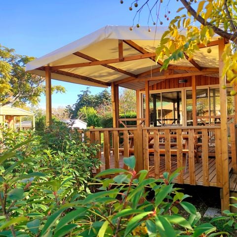 MOBILHOME 4 personas - Cottage Premium 32m² (2bed) + Terraza cubierta + aire acondicionado + LV + TV + lino 4 pers