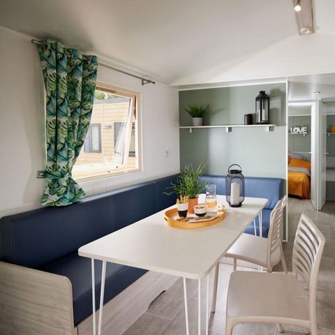 MOBILHOME 4 personas - Cottage Premium 32m² (2bed) + Terraza cubierta + aire acondicionado + LV + TV + lino 4 pers