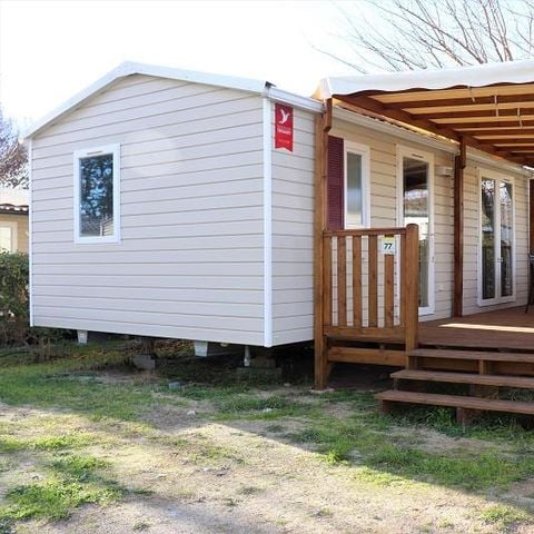 MOBILHOME 4 personas - Mobil Home Confort 29 m2 (2 habitaciones) + aire acondicionado + terraza cubierta + TV 4 pers