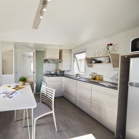 MOBILE HOME 2 people - Cottage Premium 20m² - (1 bdrm) + air conditioning + covered terrace + dishwasher + TV + household linen 2 pers