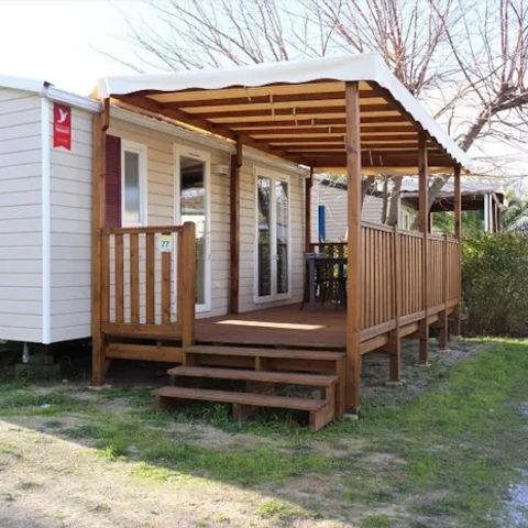 CASA MOBILE 4 persone - Cottage Confort 30m² - (2 camere da letto) - inclusa terrazza integrata di 8m2 + Aria condizionata + TV 4 pers.