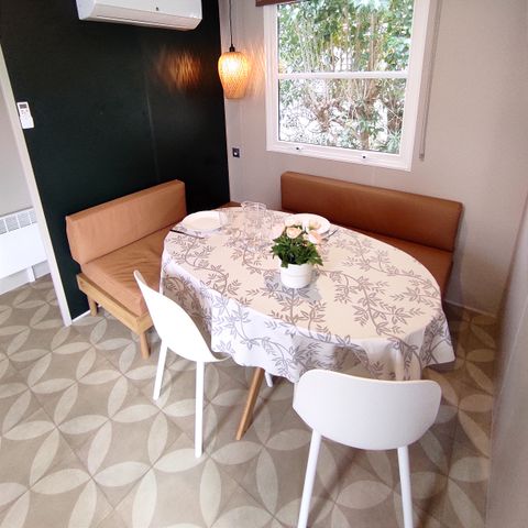 MOBILHOME 4 personas - Mobil-home Premium 30m² (2ch) + terraza cubierta + Aire acondicionado + TV + LV + ropa de casa 4 pers