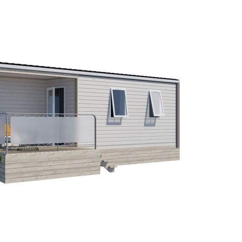 MOBILHOME 4 personnes - Loggia Confort 2 chambres terrasse intégrée + climatisation + TV