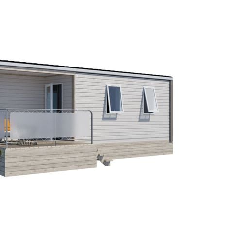 Stacaravan 4 personen - Stacaravan Loggia Confort 22m2 (2 slaapkamers) geïntegreerd terras + airconditioning + TV 4 pers