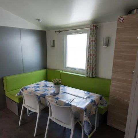 MOBILHOME 6 personas - Confort 29m² (3 habitaciones) + climatización + terraza cubierta + TV
