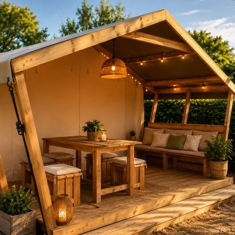 Safarizelt 5 Personen - Zelt Lodge 2 Schlafz. 5 Pers.